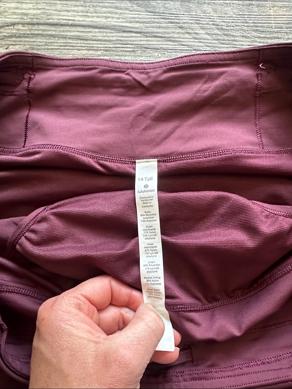 Lululemon Speed Up Short Long *4" Updated Fit Cassis Sz 14 - Picture 3 of 7